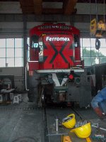 FXE Super 7 Locomotive being repaired